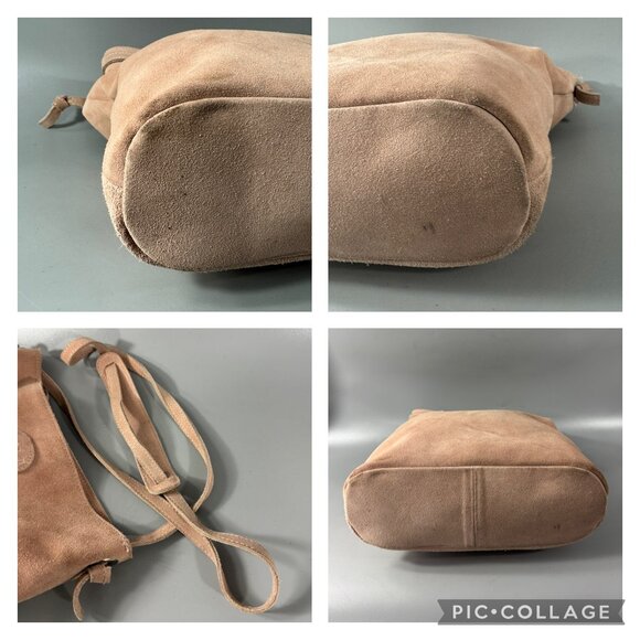 M.I.L.A. JACKIE Suede Crossbody Bag in Taupe - Picture 14 of 15
